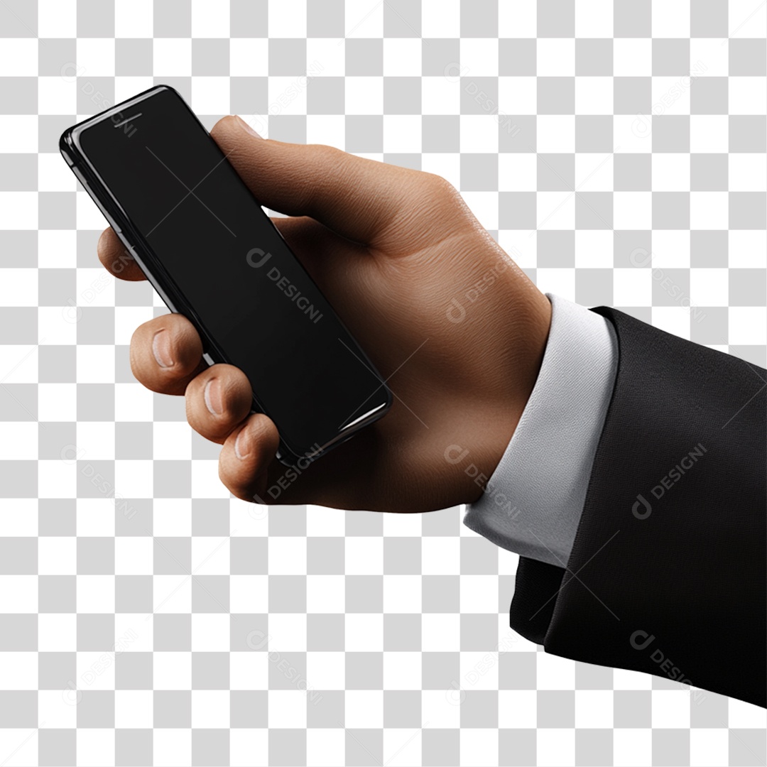 Mão Segurando Celular PNG Transparente