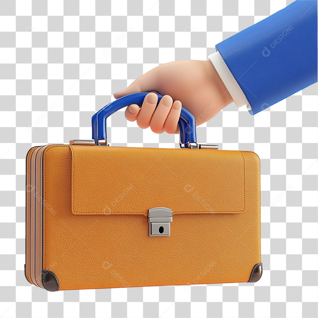 Empresário Segurando Maleta PNG Transparente