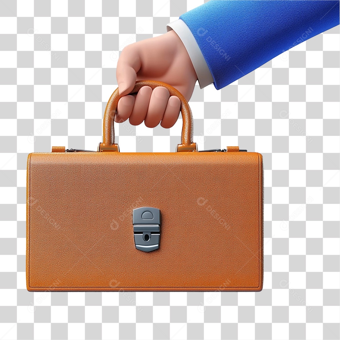 Empresário Segurando Maleta PNG Transparente