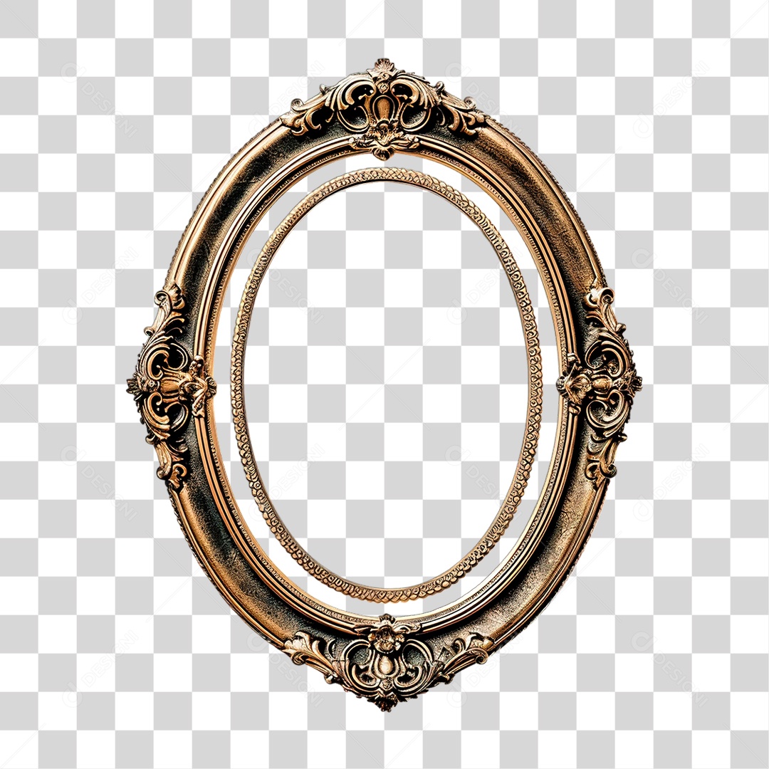 Moldura Dourada PNG Transparente