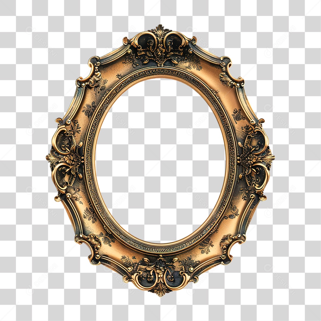 Moldura Dourada PNG Transparente