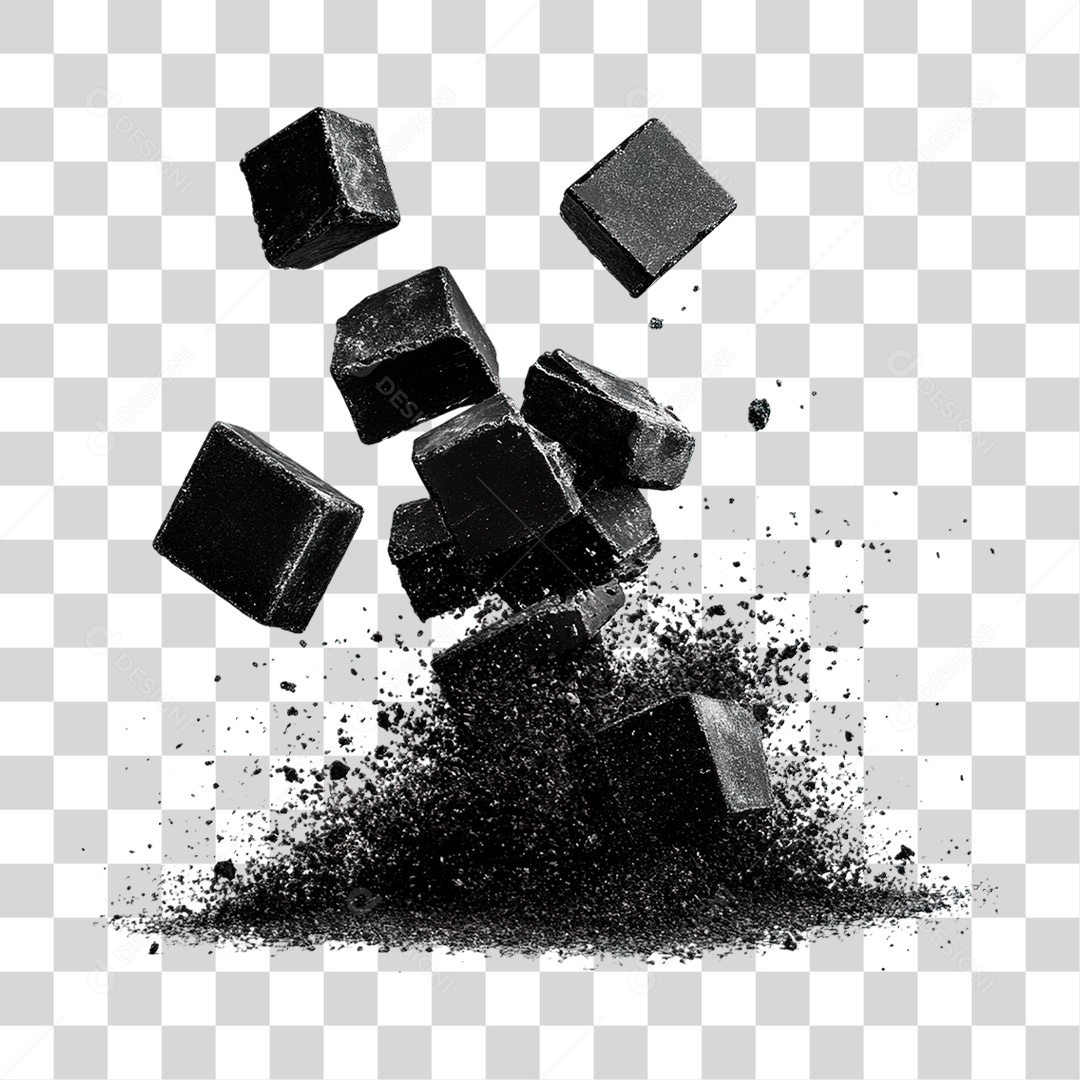 Pedaço de Carvão PNG Transparente