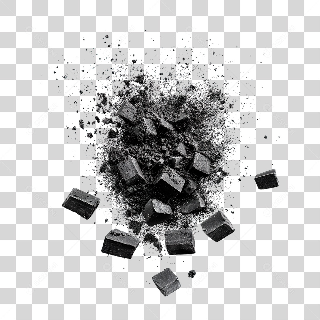 Pedaço de Carvão PNG Transparente