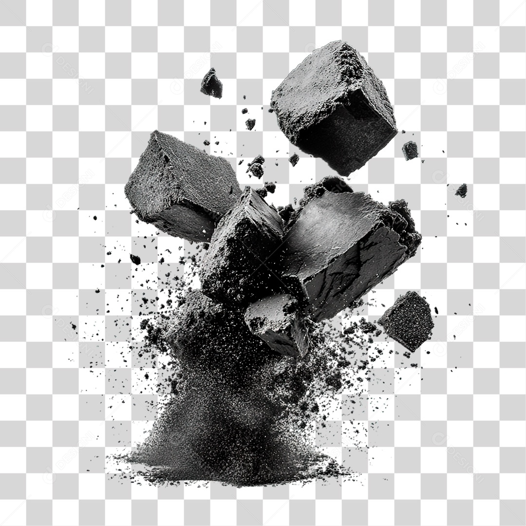 Pedaço de Carvão PNG Transparente