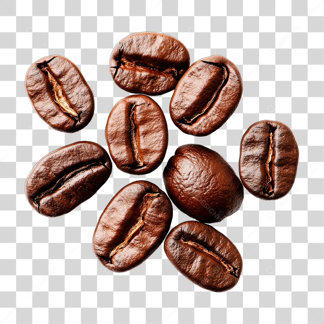 Grãos de Café PNG Transparente