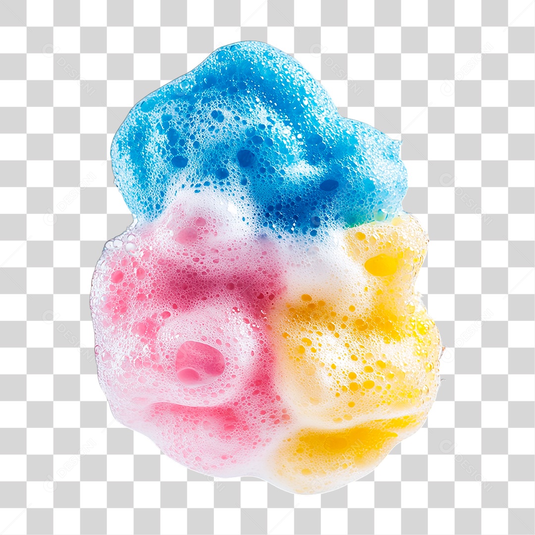 Esponja Colorida PNG Transparente
