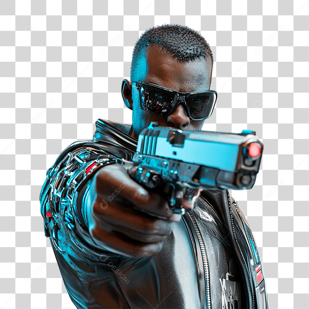 Homem com Arma PNG Transparente