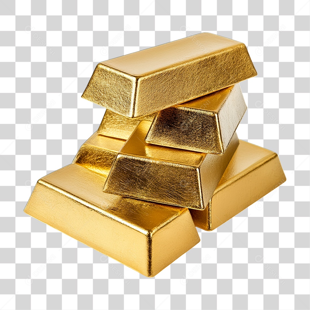 Barra de Ouro PNG Transparente