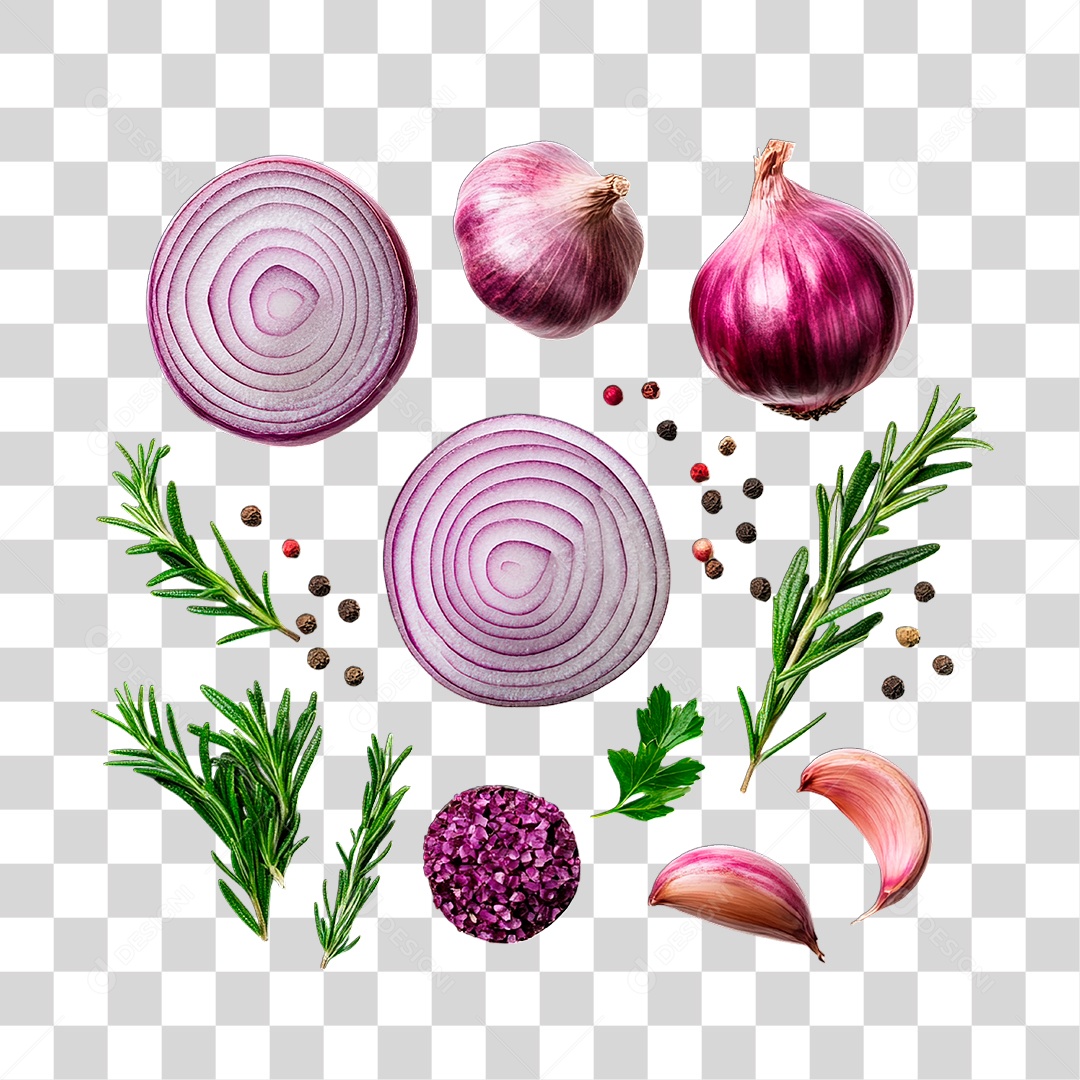 Cebola Roxa PNG Transparente