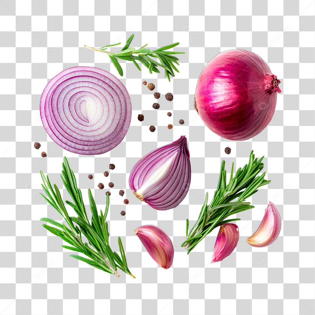 Cebola Roxa PNG Transparente