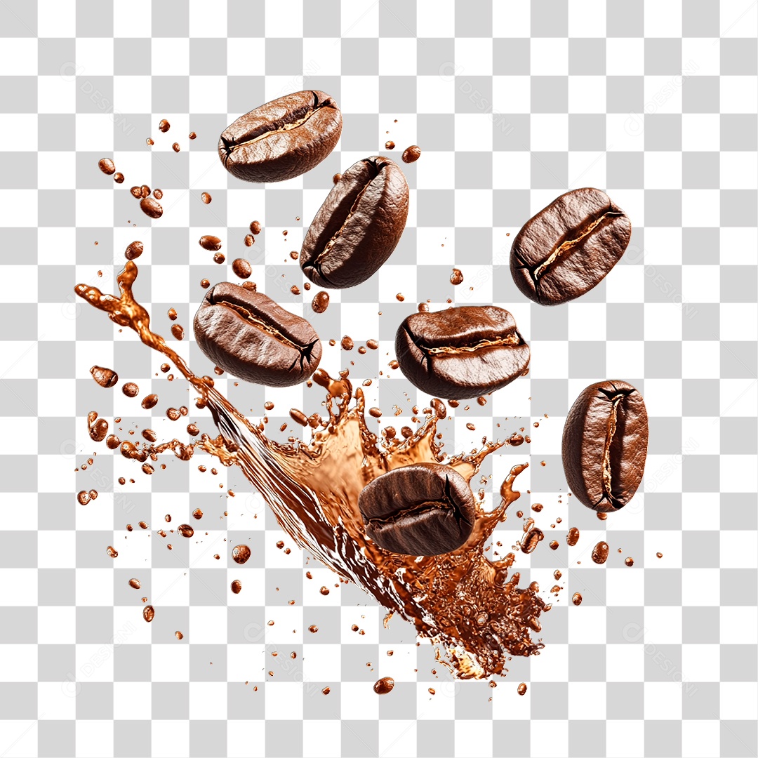 Grãosde Café PNG Transparente