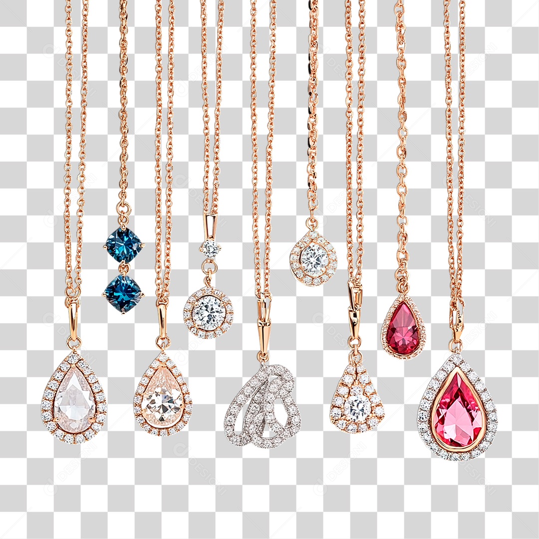 Colar de Diamante PNG Transparente