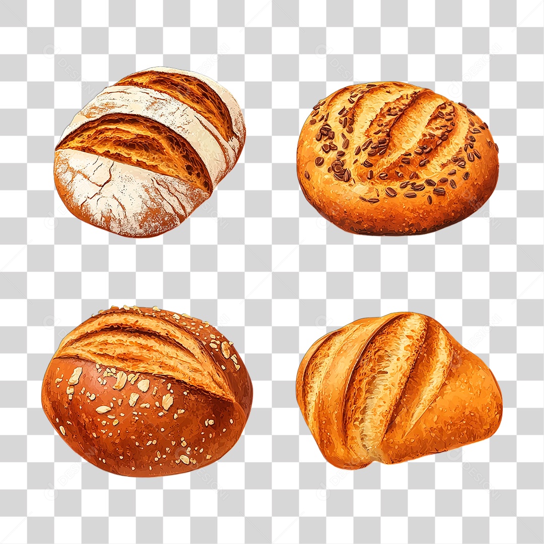 Pão Frances PNG Transparente