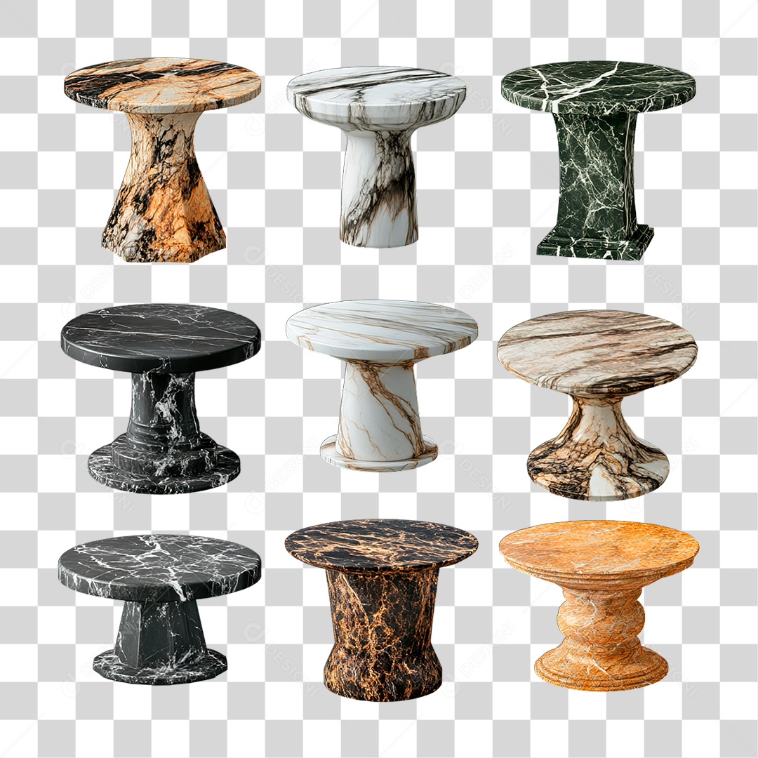 Mesa de Mármore PNG Transparente