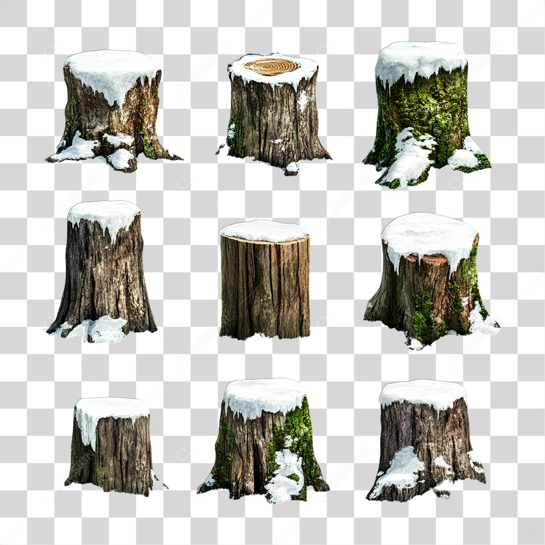 Tronco de Madeira PNG Transparente