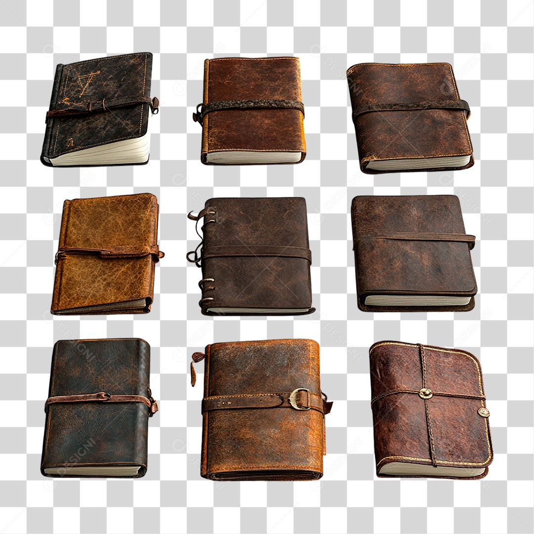 Livro de Couro PNG Transparente