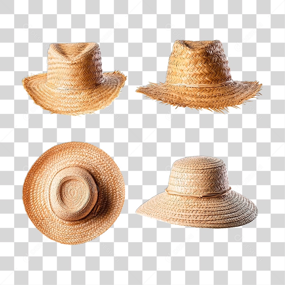 Chapéu de Palha PNG Transparente