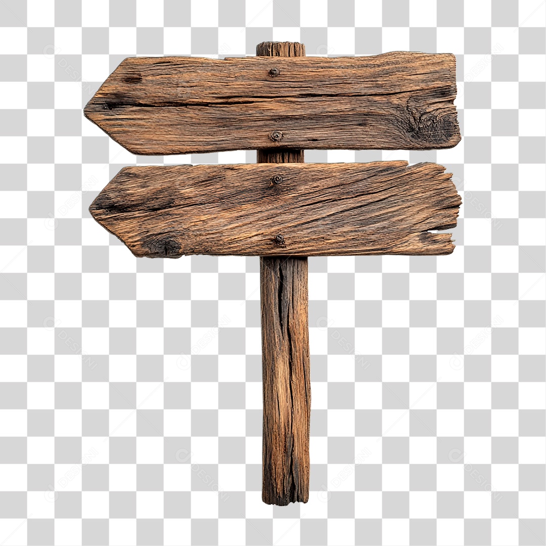 Placa de Madeira PNG Transparente