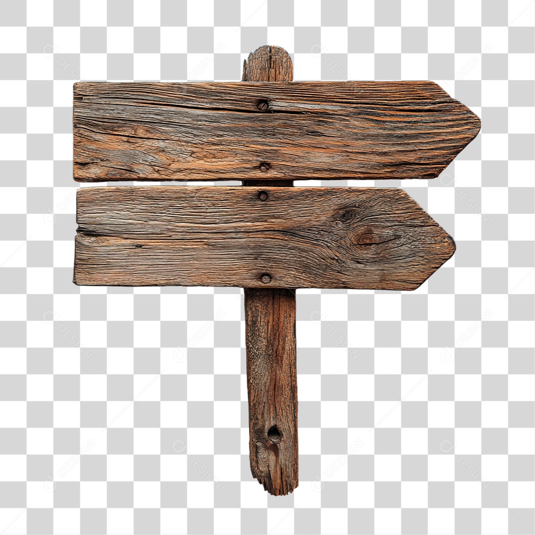 Placa de Madeira PNG Transparente
