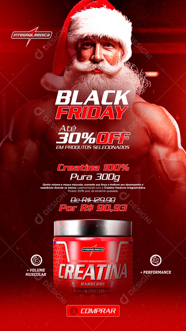 Story Ofertas de Natal Loja de Suplementos Social Media PSD Editável