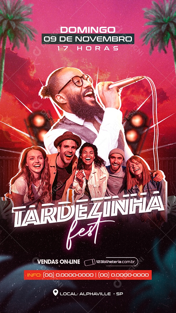 Story Flyer Tardezinha Fest Social Media PSD Editável