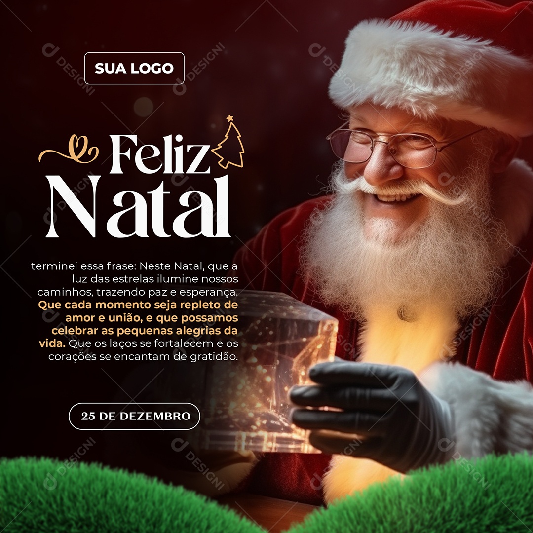 Story Feliz Natal 25 de Dezembro Social Media PSD Editável