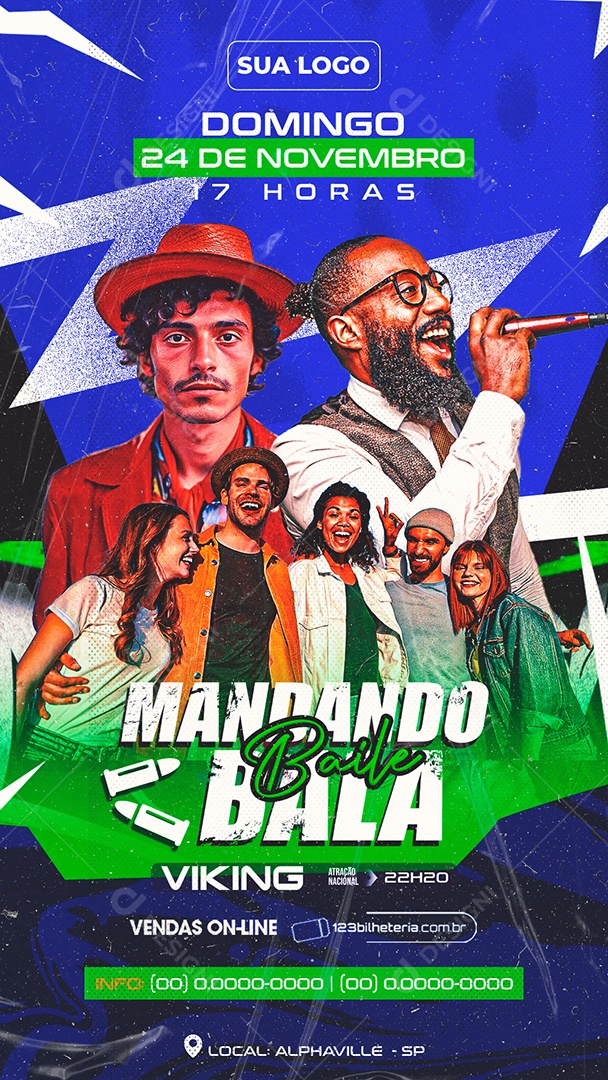 Story Flyer Mandando Bala Social Media PSD Editável