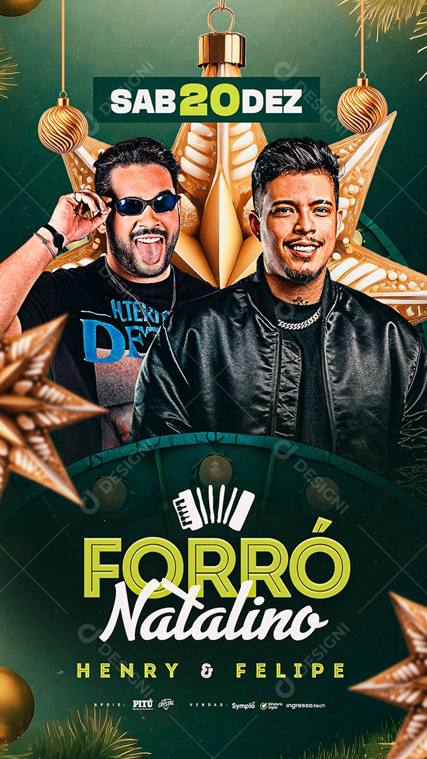 Story Flyer Forró Natalino Show Social Media PSD Editável