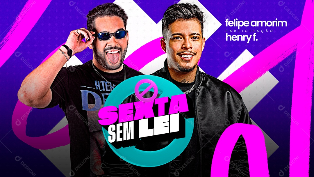 Capa Sexta Sem Lei Social Media PSD Editável