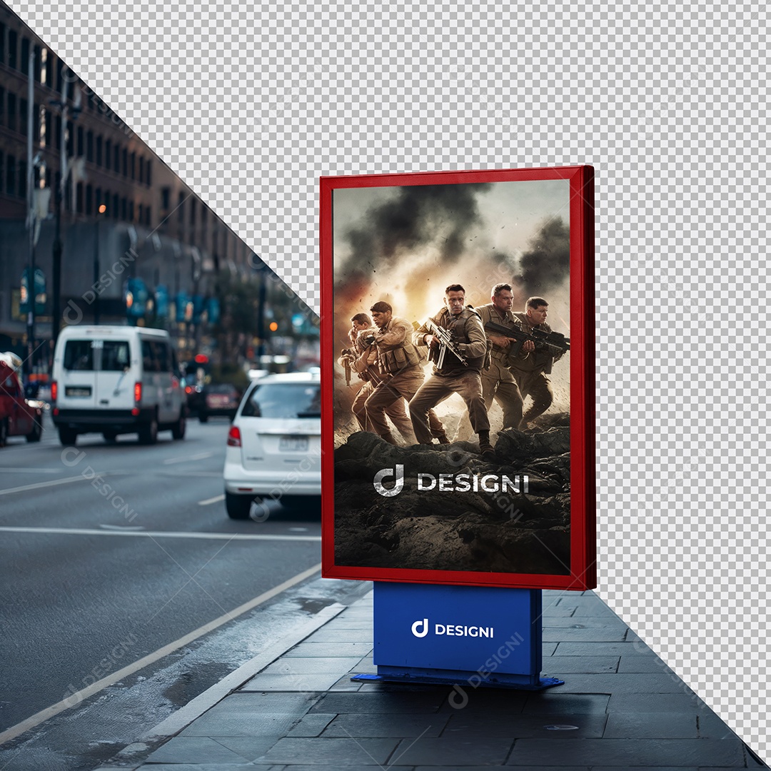 Mockup de Ponto de Õnibus PSD Editável