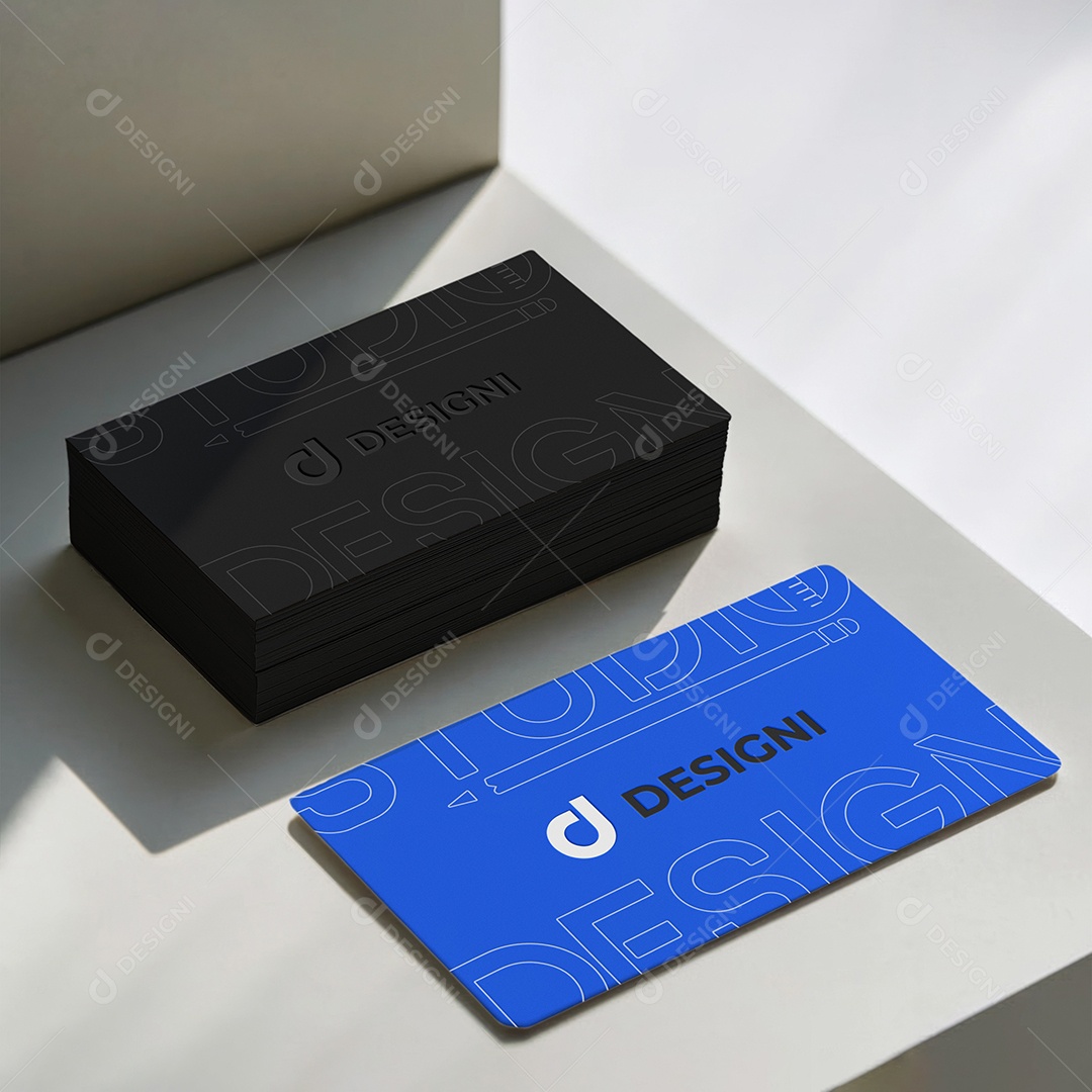 Mockup Cartão de Visita com Relevo PSD Editável