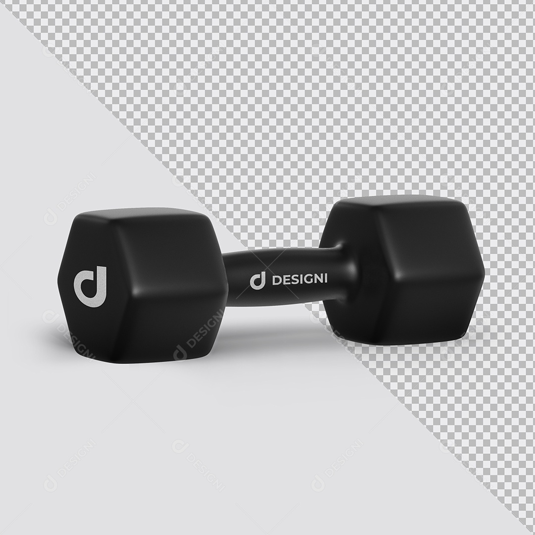 Mockup Weight Halter Hexagonal PSD Editable