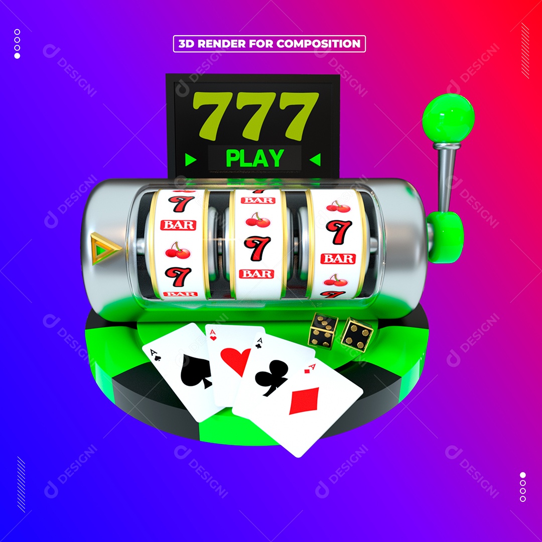Roleta de Prêmios Elemento 3D para Composição PSD