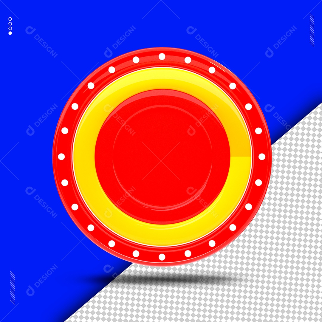 Placa de Metal Redonda Para Composição PSD