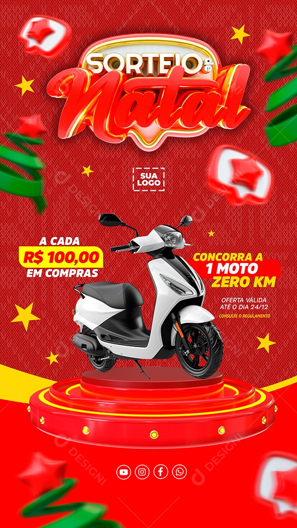 Sorteio de Natal Social Media PSD Editável