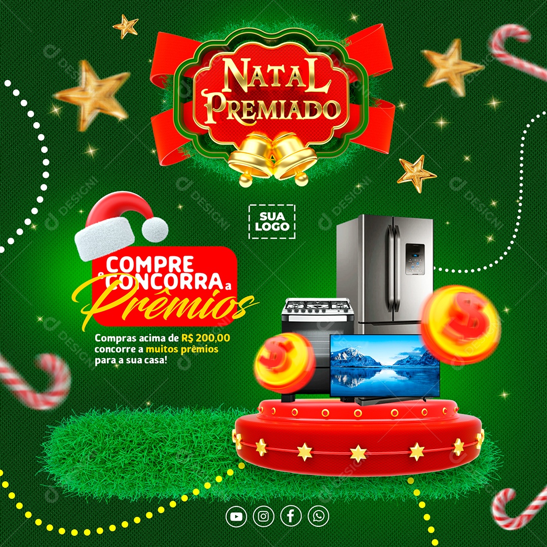 Natal Premiado Social Media PSD Editável