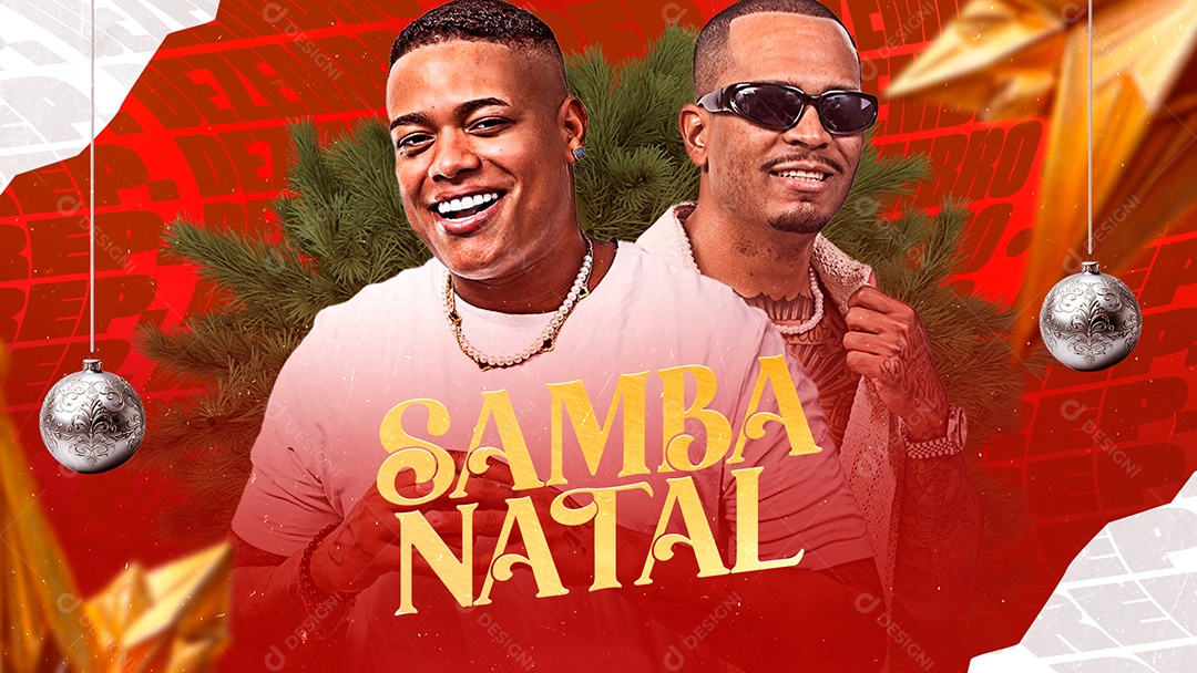 Capa Samba Natal Social Media PSD Editável