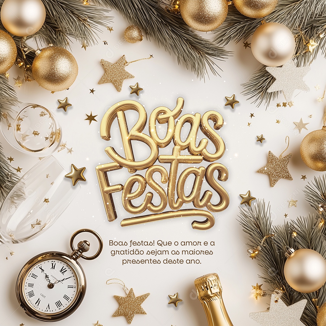 Feliz Natal Boas Festas 25 de Dezembro Social media PSD Editável