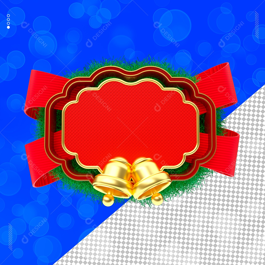 Selo 3D Natal para Composição PSD