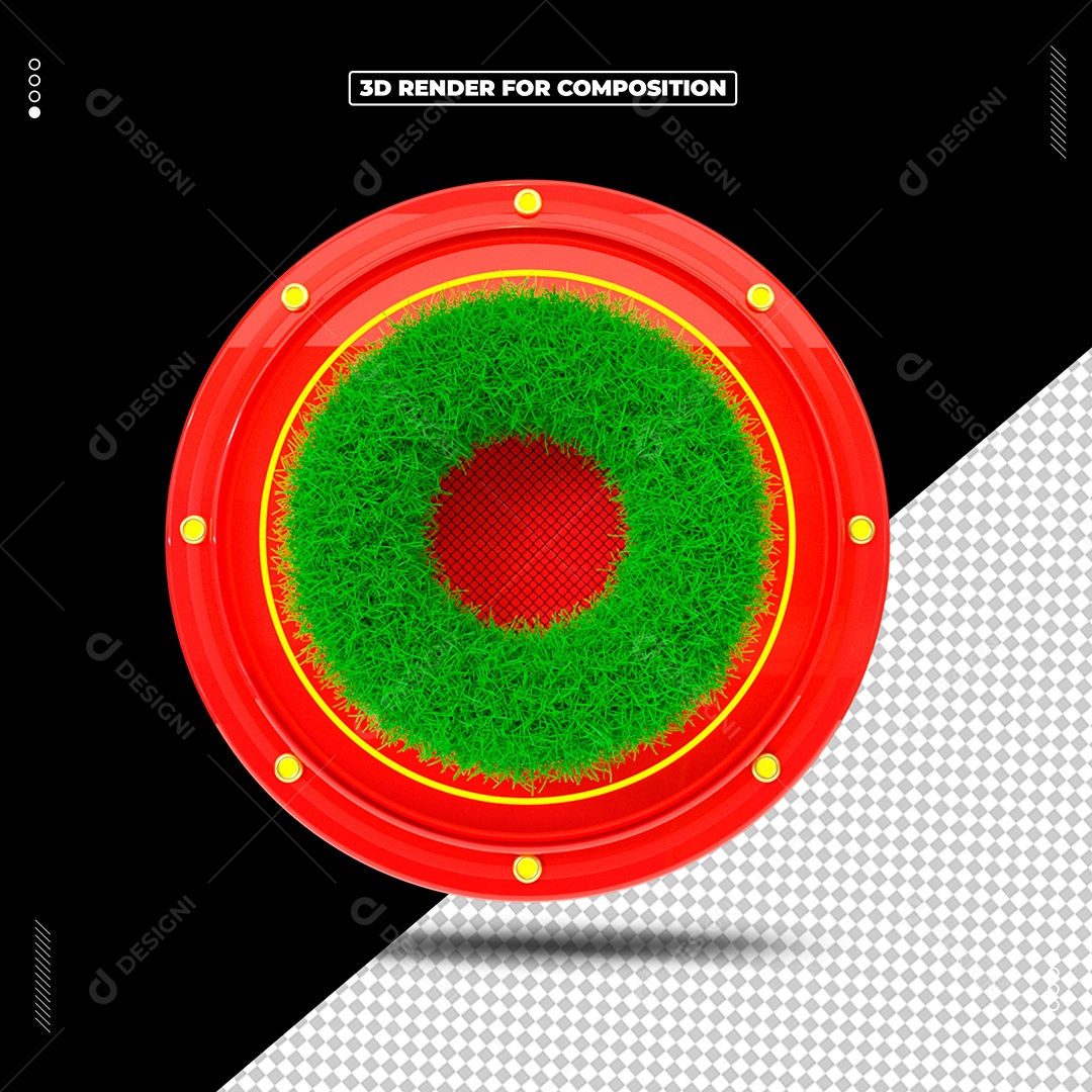 Placa de Metal Redonda Para Composição PSD