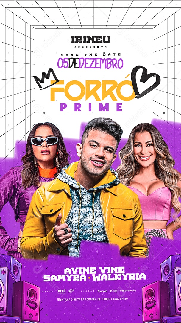 Story Flyer Agenda Show Forró Prime Social Media PSD Editável