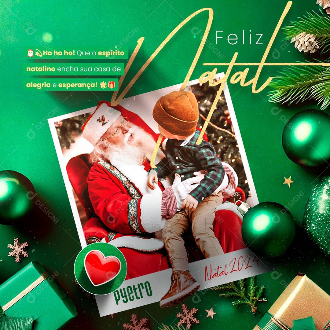 Feliz Natal 25 de Dezembro Social Media PSD Editável
