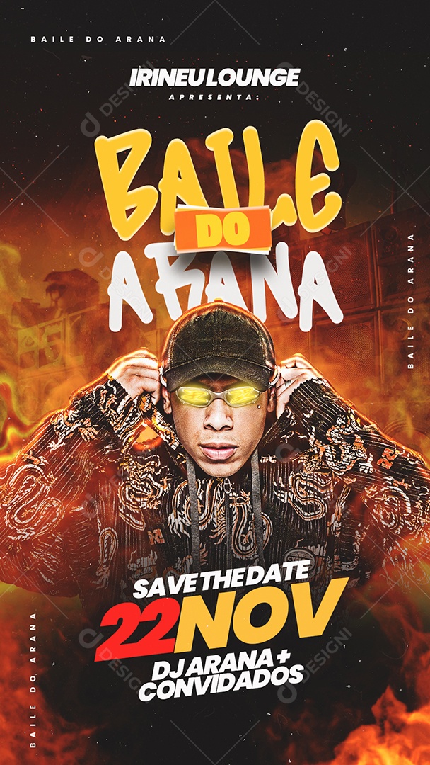 Story Flyer Agenda Show Baile Do Abana Social Media PSD Editável