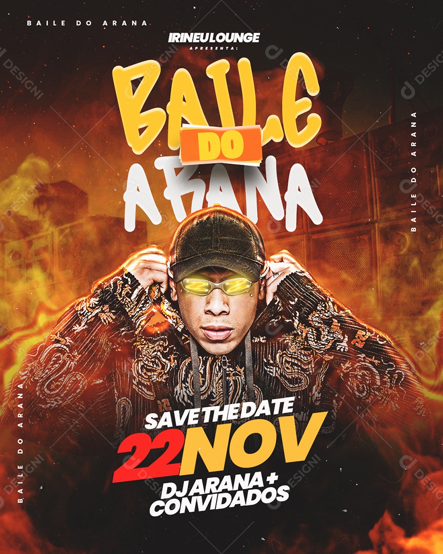 Flyer Agenda Show Baile Do Abana Social Media PSD Editável