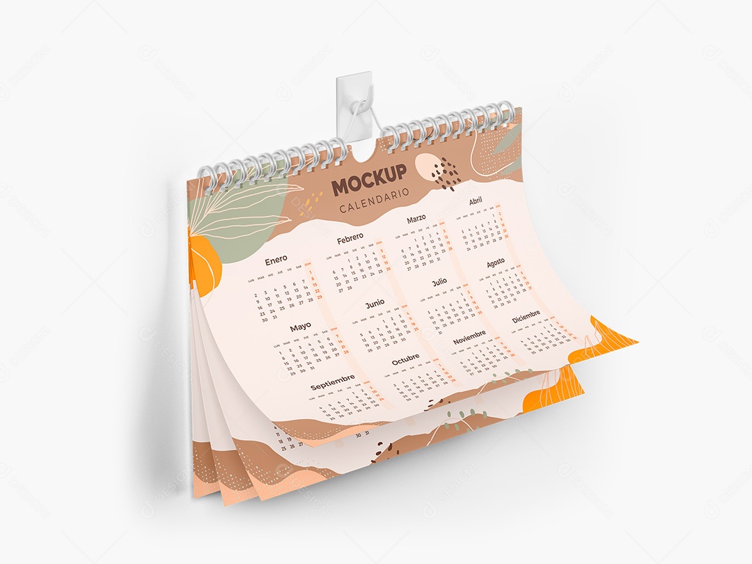 Calendário Mockup PSD Editável