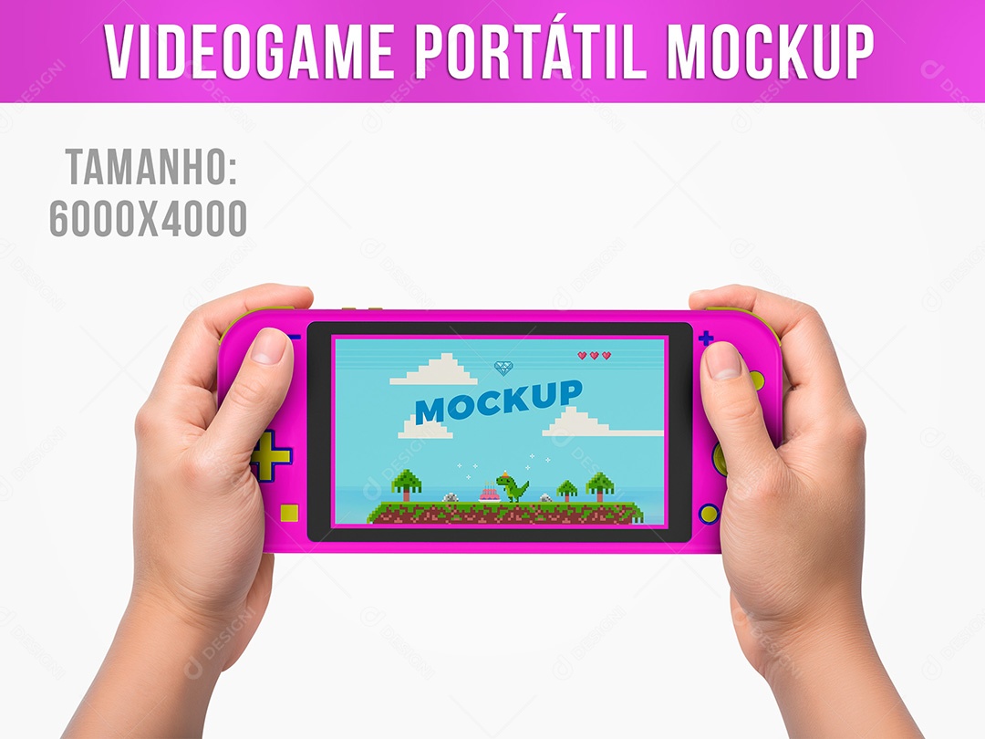 Videogame Portátil Mockup PSD Editável