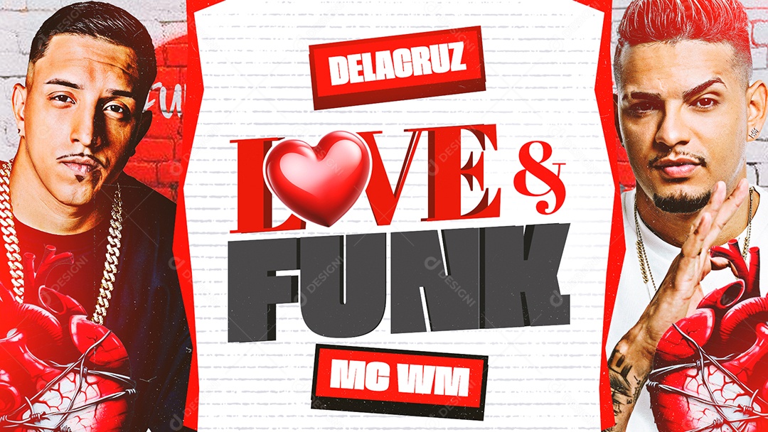 Capa Love & Funk Social Media PSD Editável