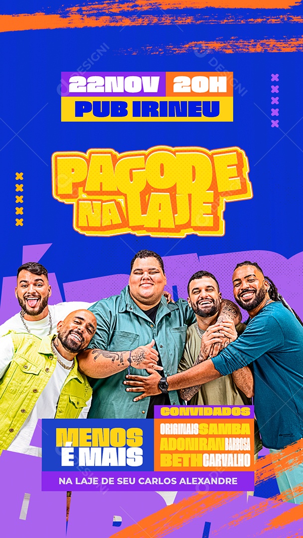 Story Flyer Agenda Show Menos é Mais Social Media PSD Editável