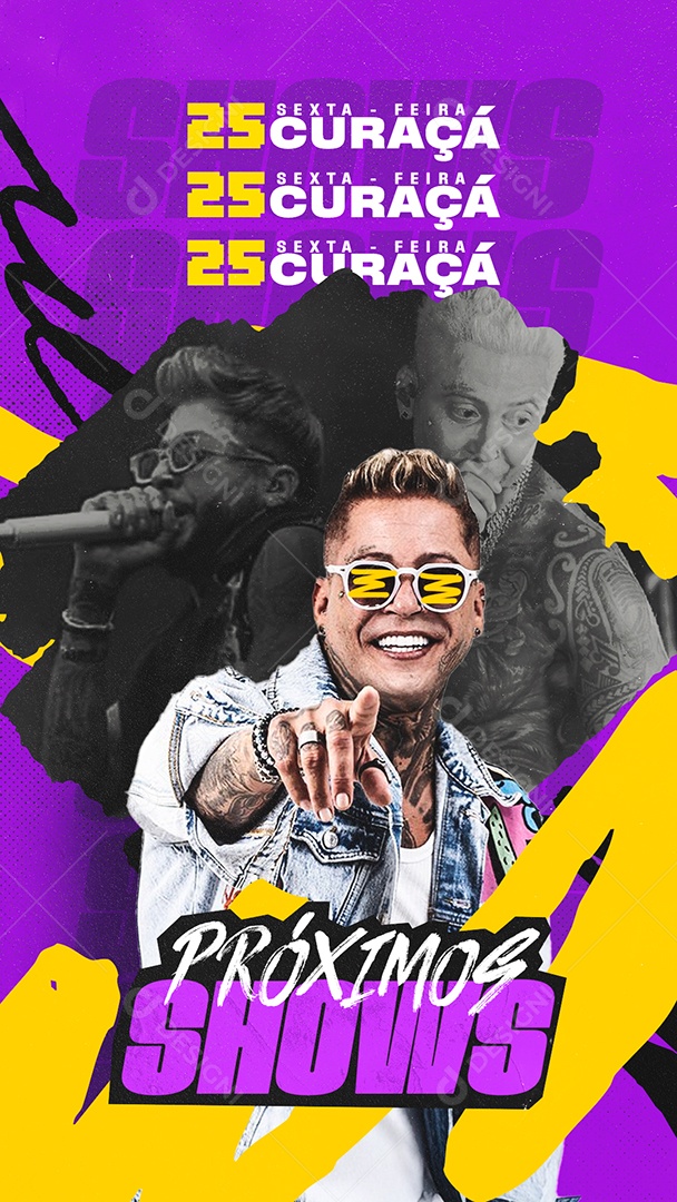 Story Flyer Agenda Show Social Media PSD Editável