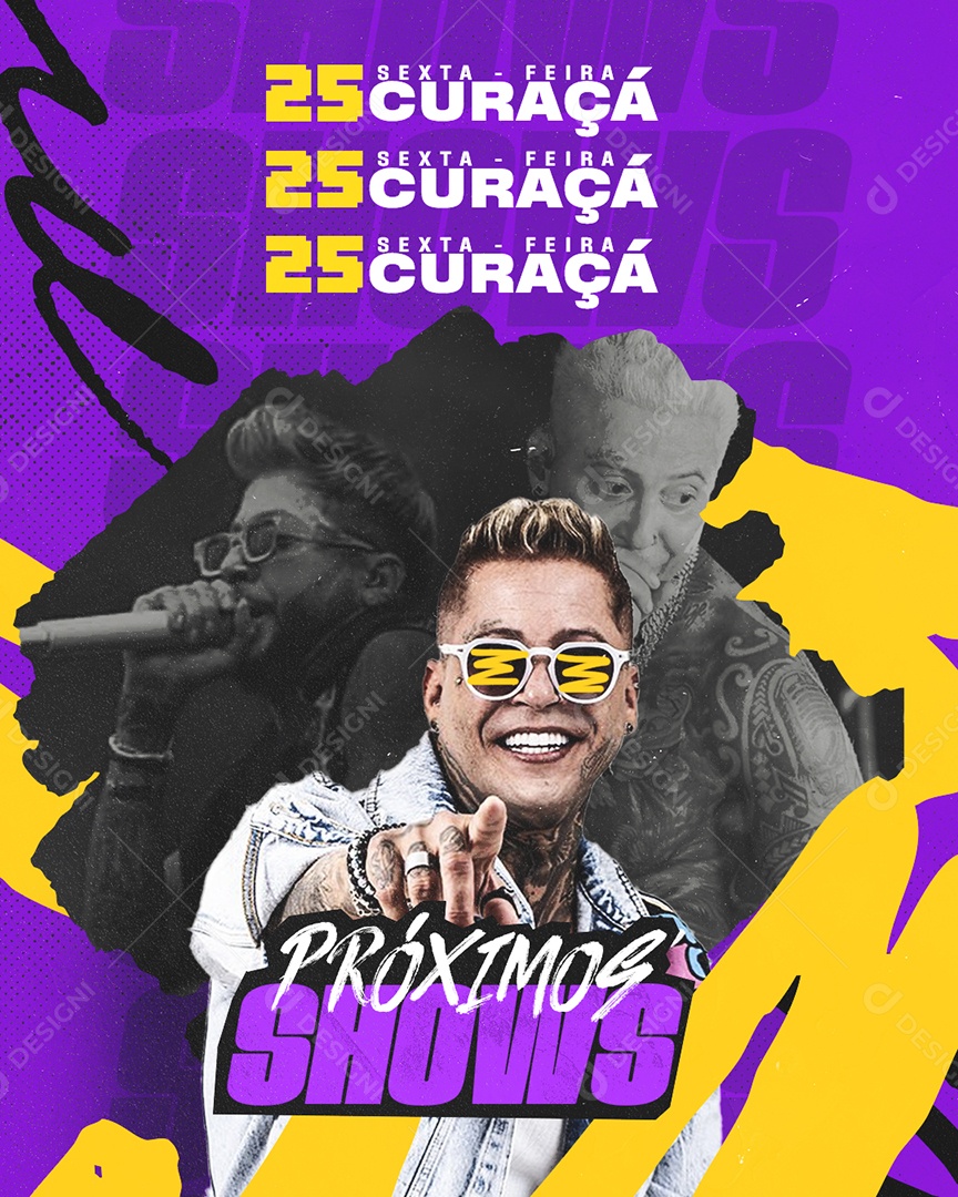 Flyer Agenda Show Social Media PSD Editável